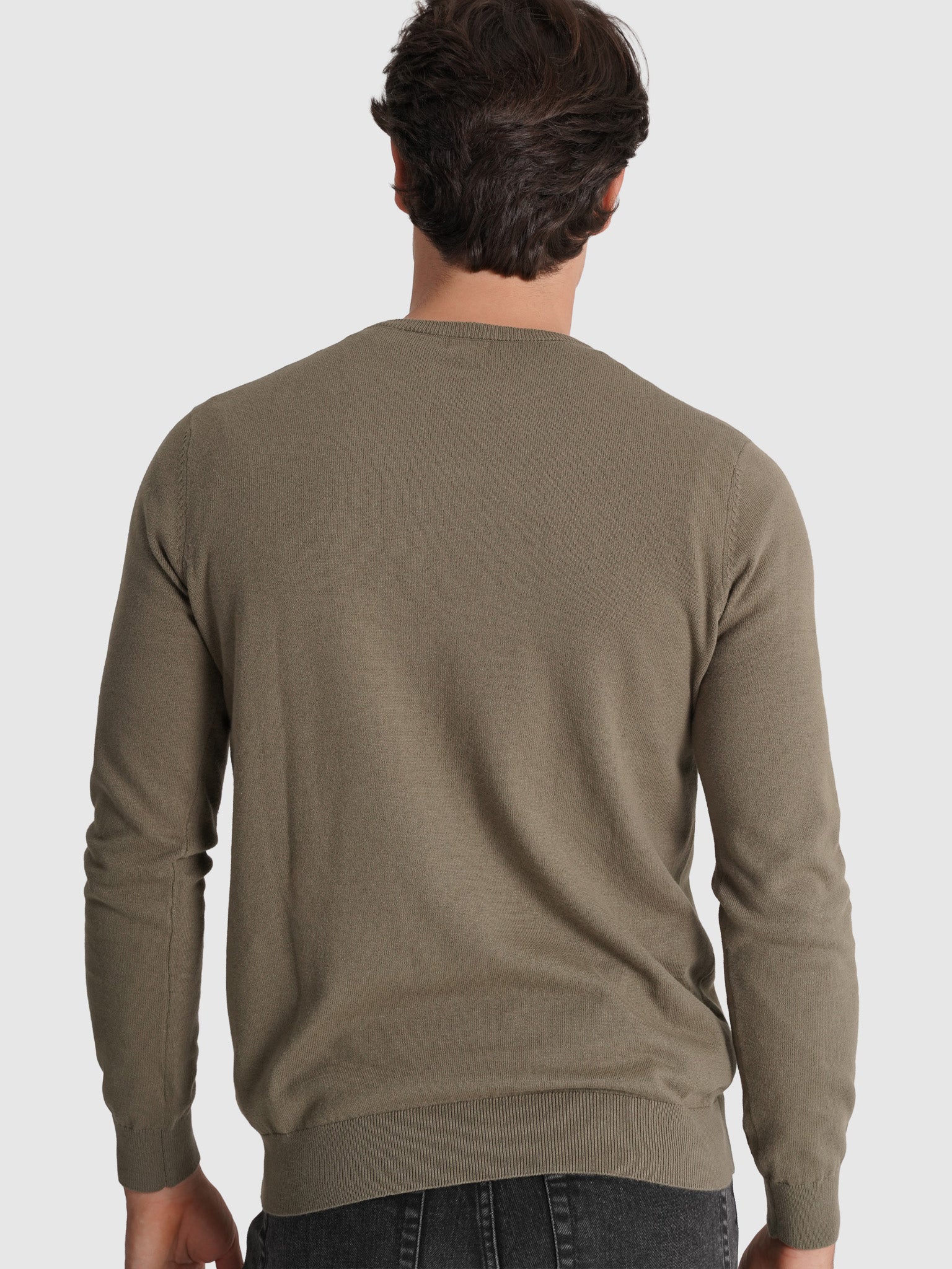 GREEN CASHMERE PULLOVER LONG SLEEVE REGULAR FIT MR. BLUE