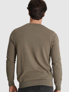 GREEN CASHMERE PULLOVER LONG SLEEVE REGULAR FIT MR. BLUE