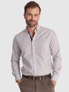 CAMISA ALGODÓN BLANCA MANGA LARGA REGULAR FIT MR. AZUL