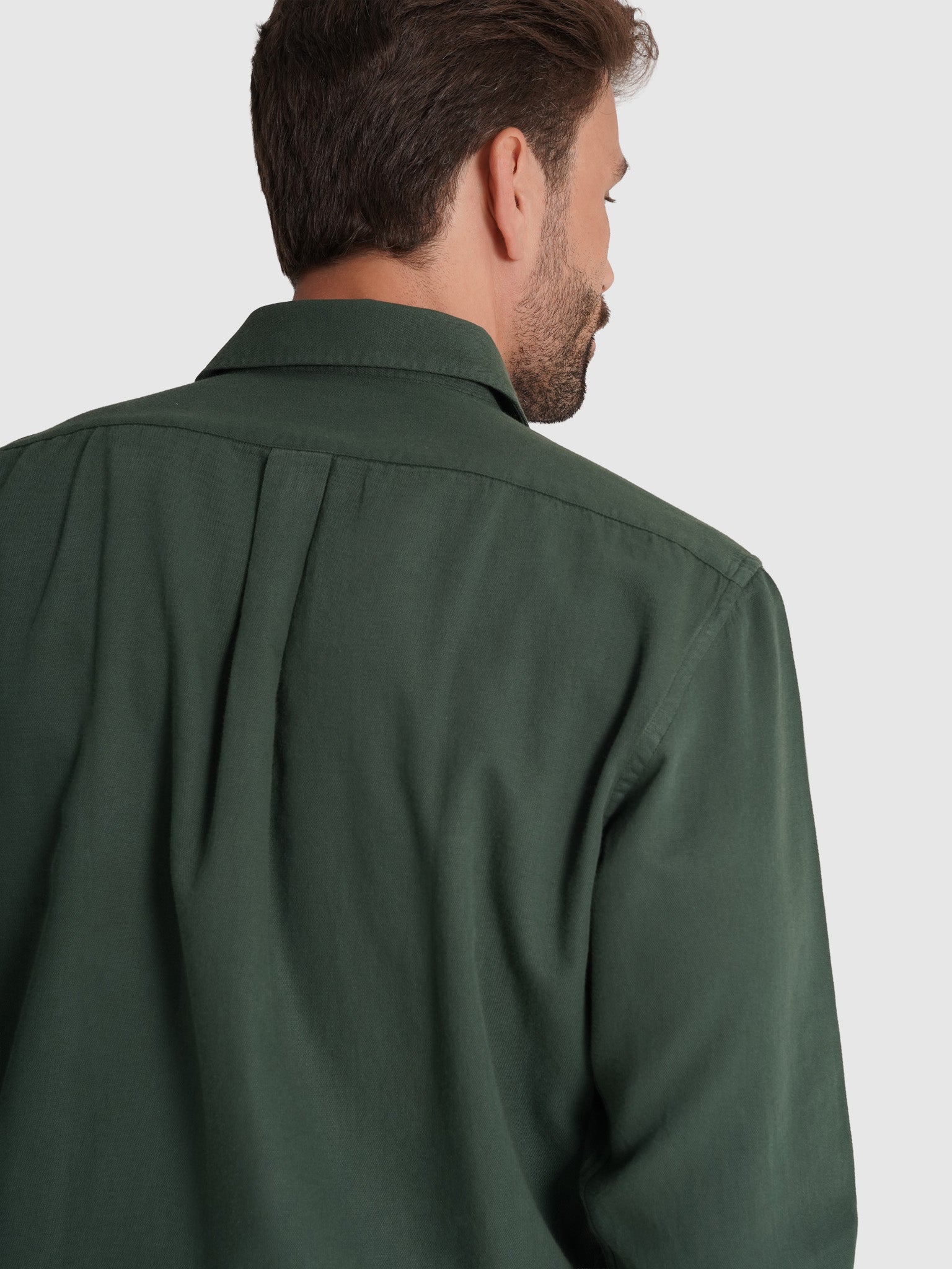 GREEN COTTON SHIRT LONG SLEEVE REGULAR FIT MARK BELLUCCI