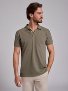GREEN COTTON POLO SHORT SLEEVE REGULAR FIT MARK BELLUCCI