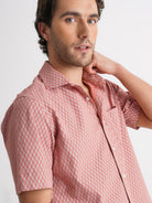 Camisa Regular Fit Linho Rosa Mr. Blue