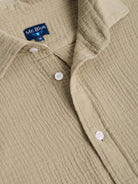 GREEN COTTON SHIRT SHORT SLEEVE REGULAR FIT MR. BLUE
