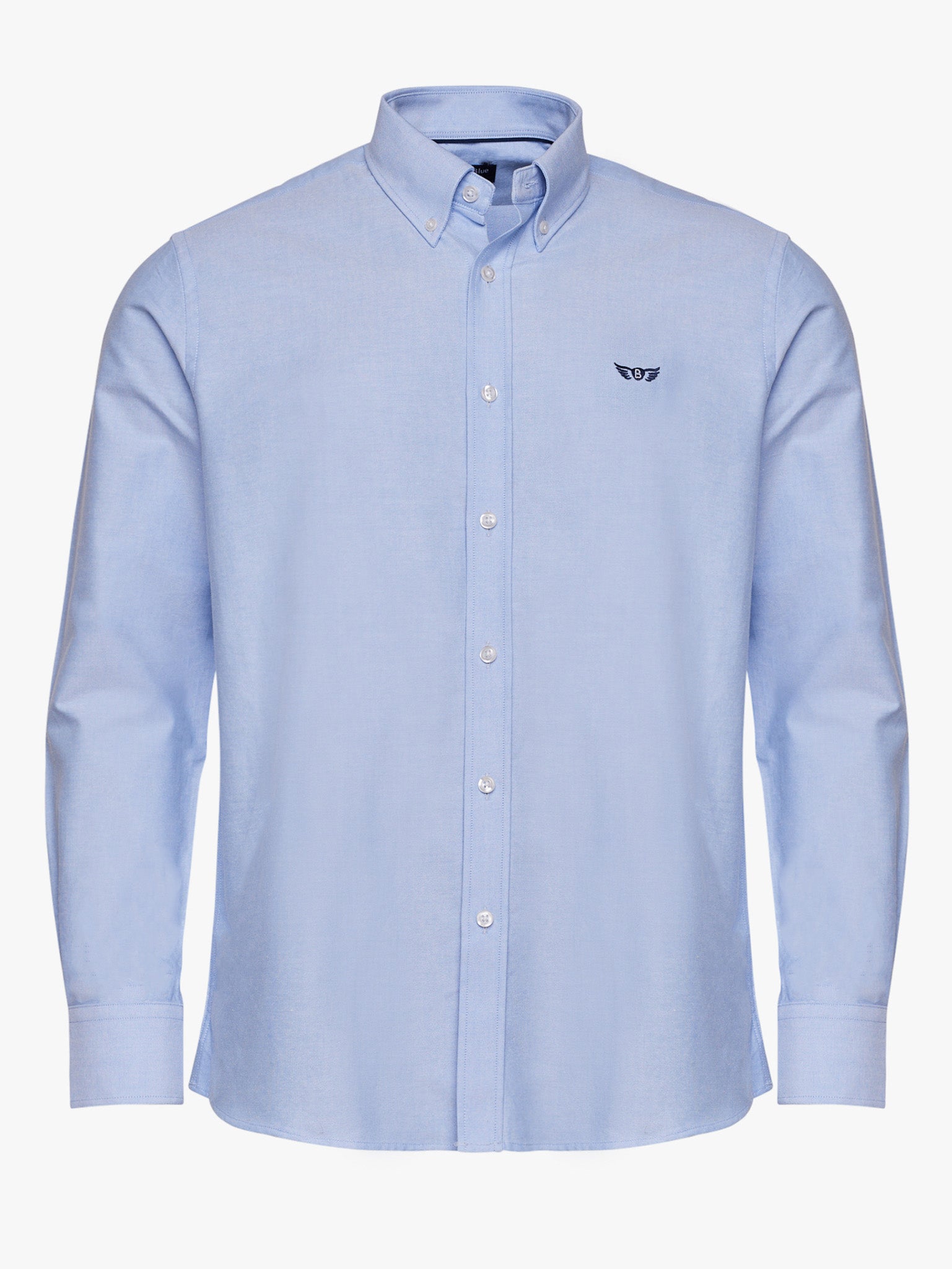 Camisa Algodão Azul Manga Comprida Regular Fit Mr. Blue