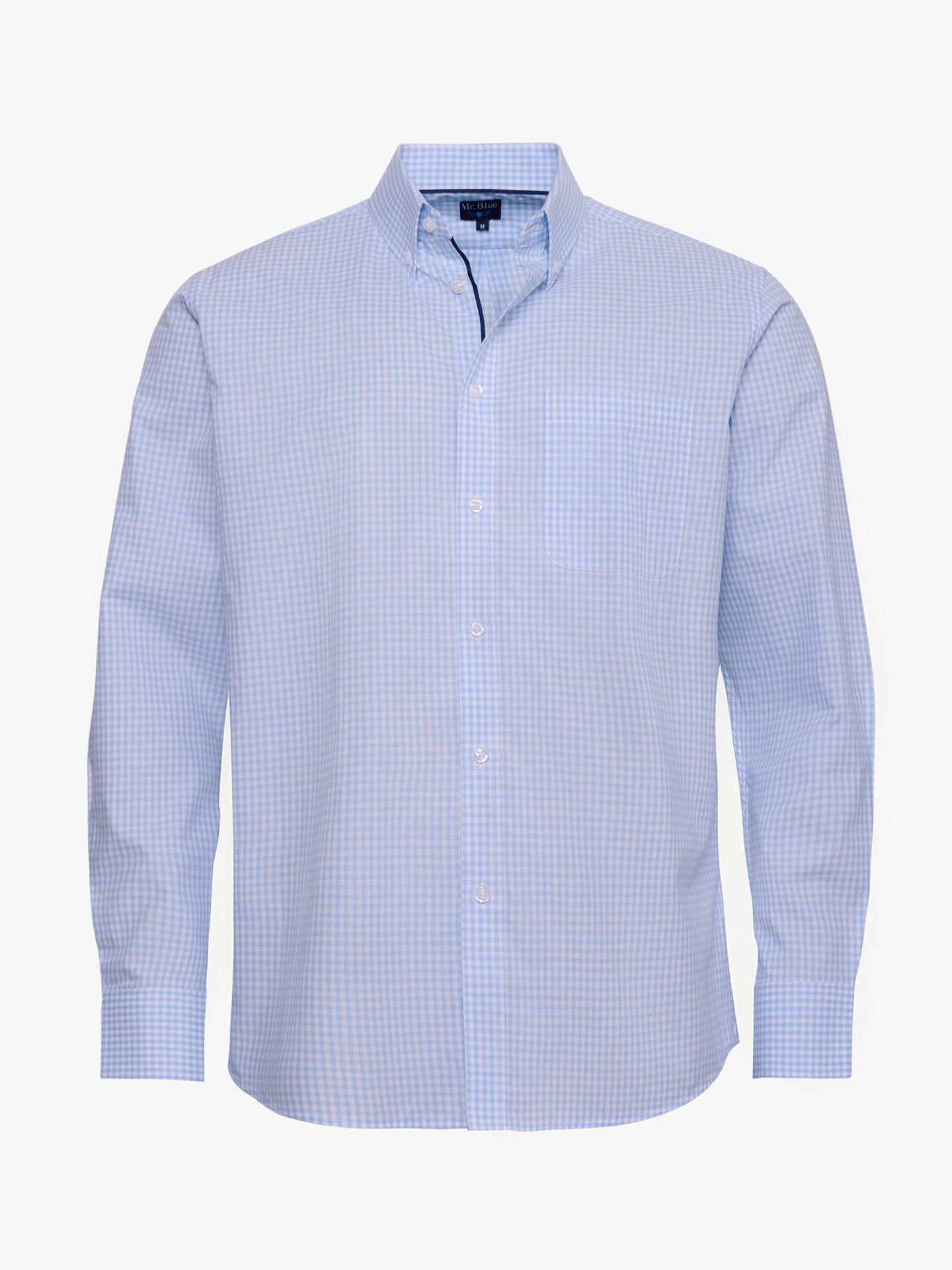 Camisa Algodão Azul Manga Comprida Regular Fit Mr. Blue