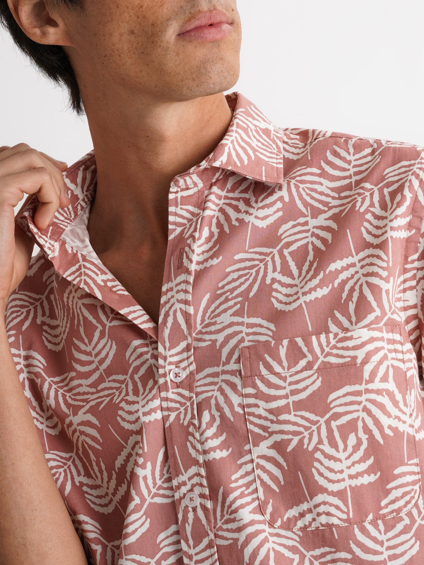 Camisa Regular Fit Twill Rosa Mr. Blue