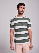 T-SHIRT ALGODÃO VERDE MANGA CURTA REGULAR FIT MR. BLUE