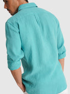 CAMISA AZUL MANGA COMPRIDA TAILORED FIT MARK BELLUCCI