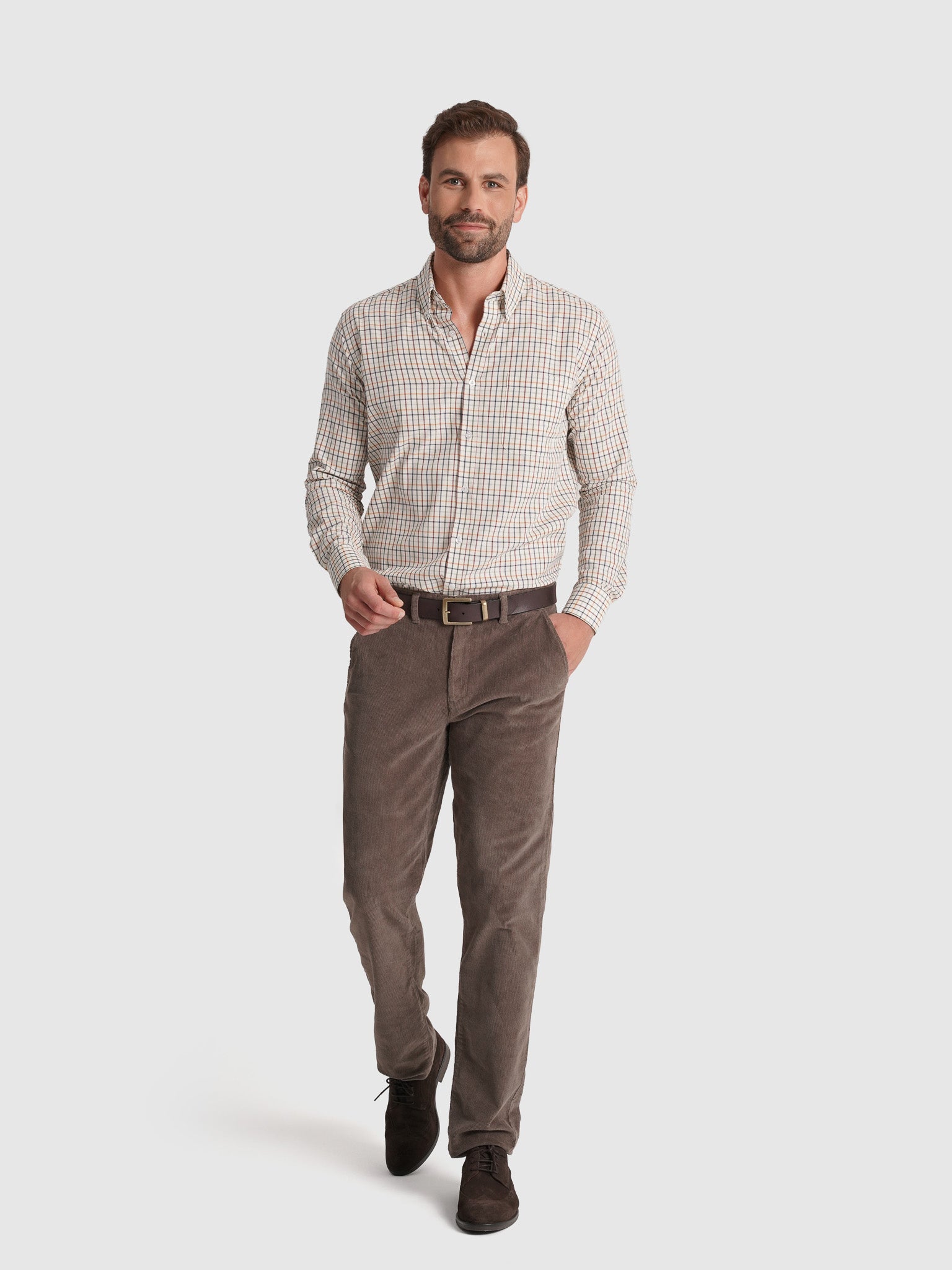 Calça Algodão Castanhas Regular Fit Mr. Blue