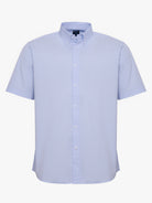 Camisa Algodão Azul Manga Curta Regular Fit Mr. Blue