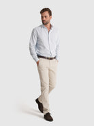 CAMISA ALGODÃO AZUL MANGA COMPRIDA REGULAR FIT MARK BELLUCCI