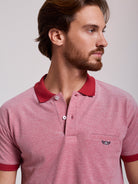 POLO VERMELHO MANGA CURTA REGULAR FIT MR. BLUE