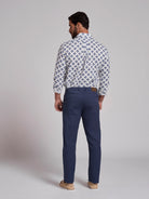 Calça Algodão Azuis Regular Fit Mr. Blue