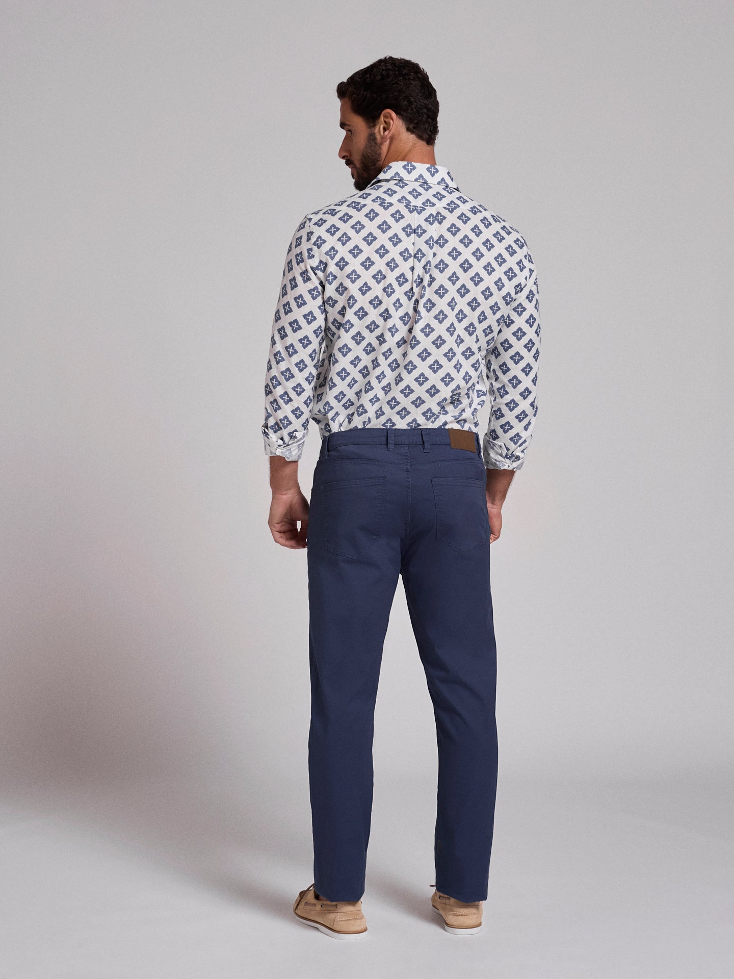 Calça Algodão Azuis Regular Fit Mr. Blue