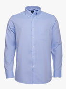Camisa Algodão Azul Manga Comprida Regular Fit Mr. Blue