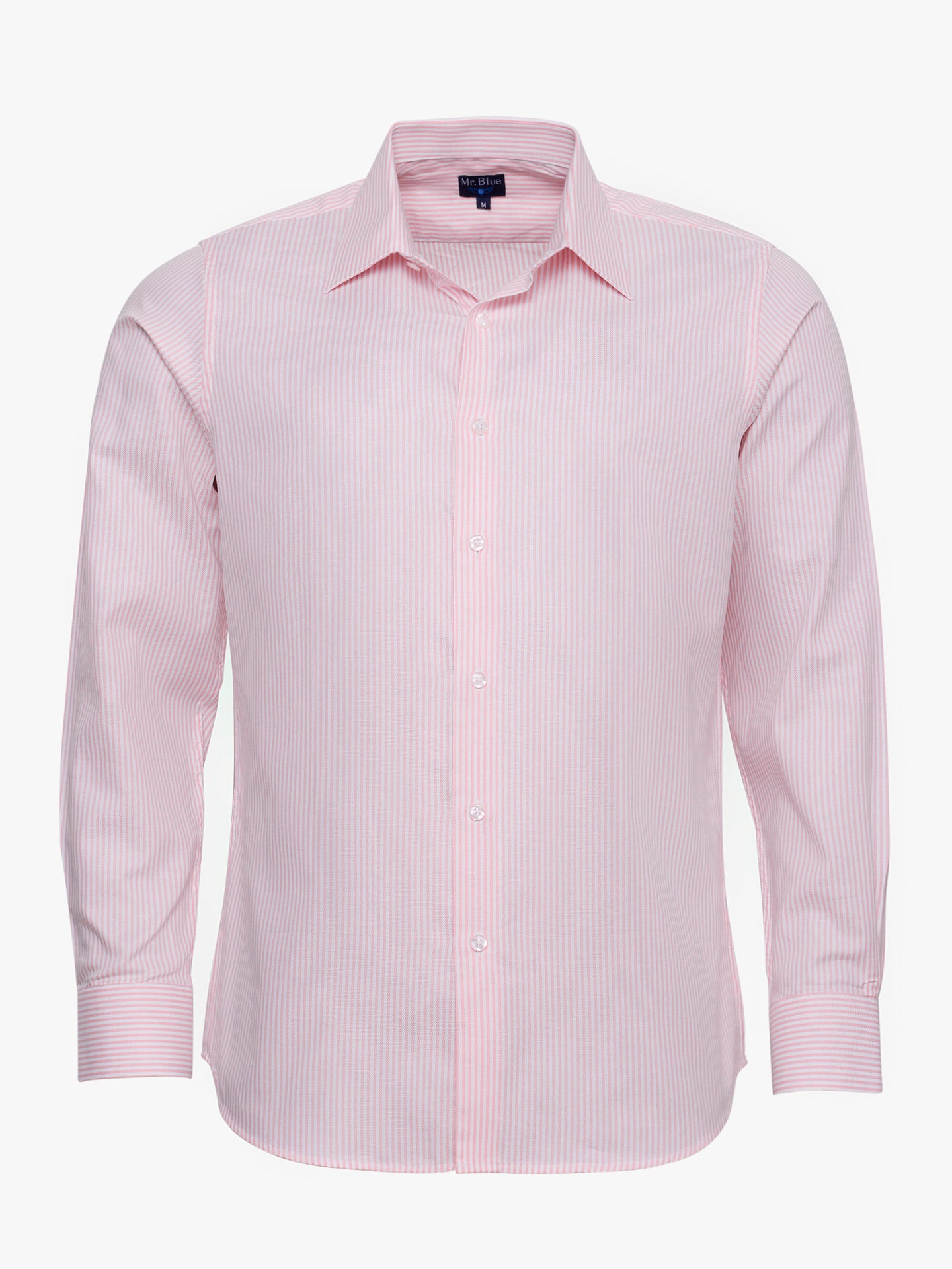 Camisa Algodão Rosa Manga Comprida Slim Fit Mr. Blue
