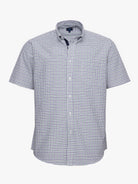 CAMISA ALGODÃO AZUL MANGA CURTA REGULAR FIT MR. BLUE