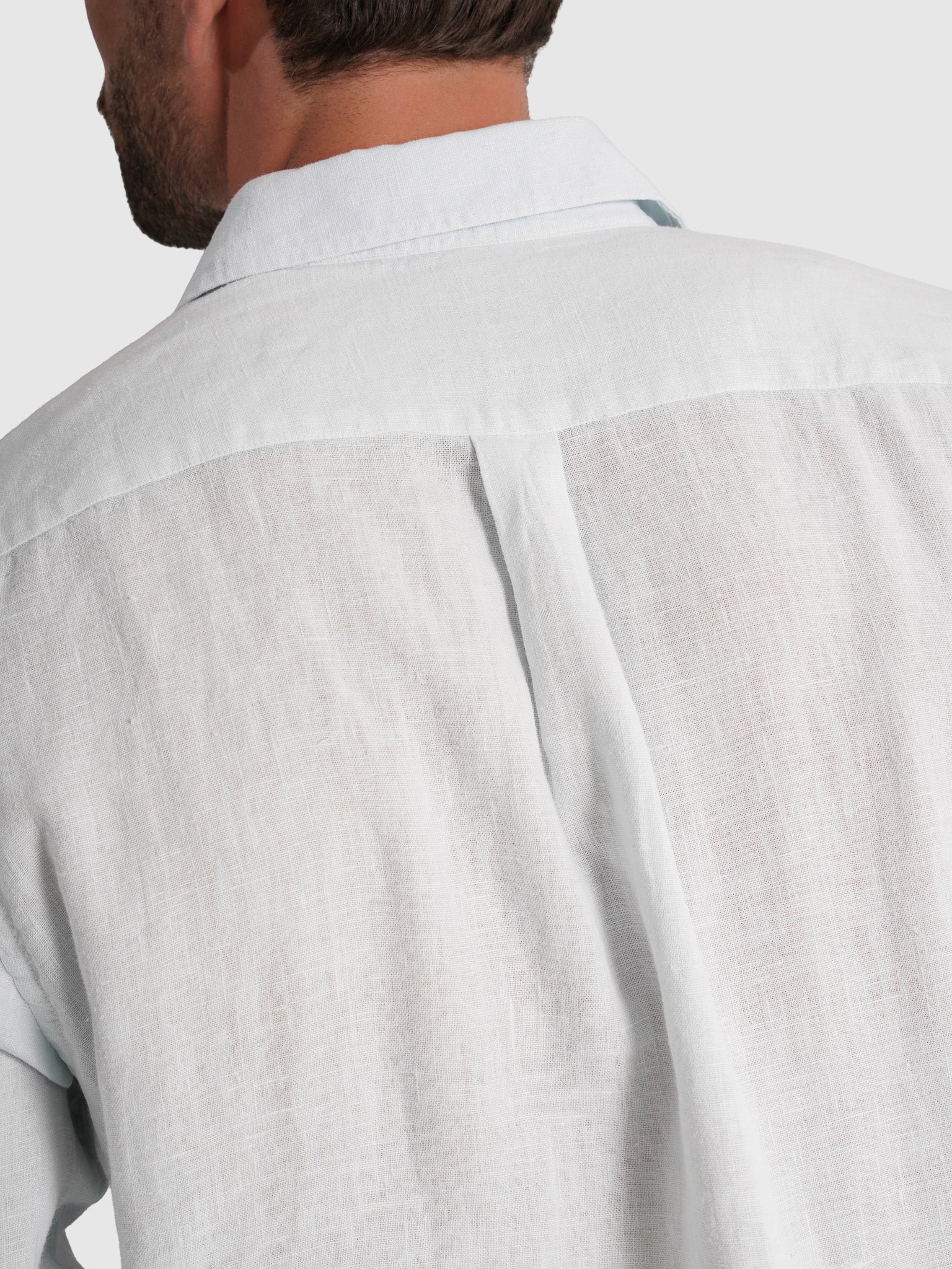 CAMISA LINHO AZUL MANGA COMPRIDA TAILORED FIT MARK BELLUCCI