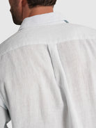 CAMISA LINHO AZUL MANGA COMPRIDA TAILORED FIT MARK BELLUCCI