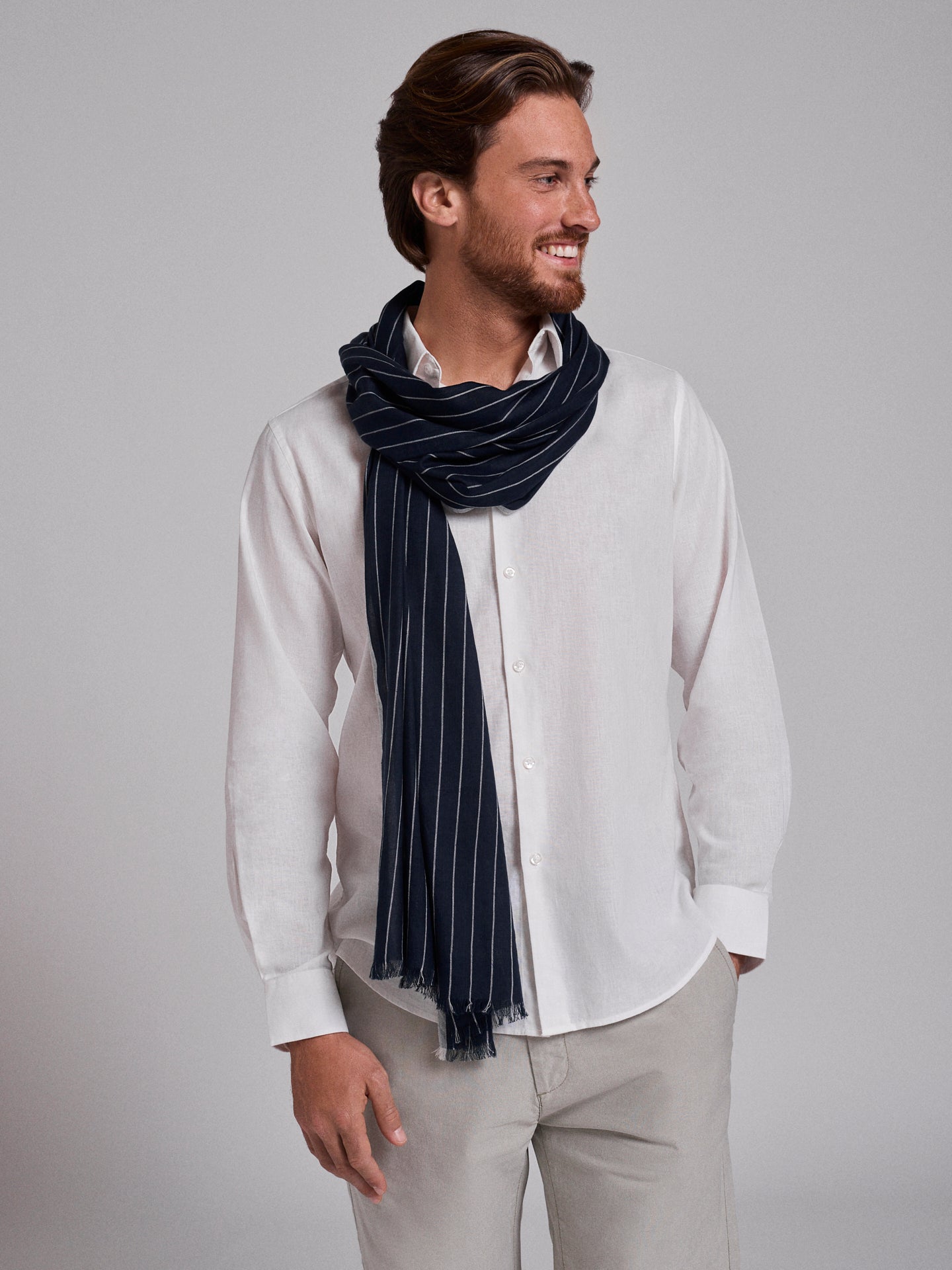 Cachecol Azul Regular Fit Mr. Blue