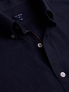 Camisa Regular Fit Linho Azul Mr. Blue
