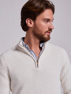 PULLOVER ALGODÃO BRANCO MANGA COMPRIDA REGULAR FIT MR. BLUE