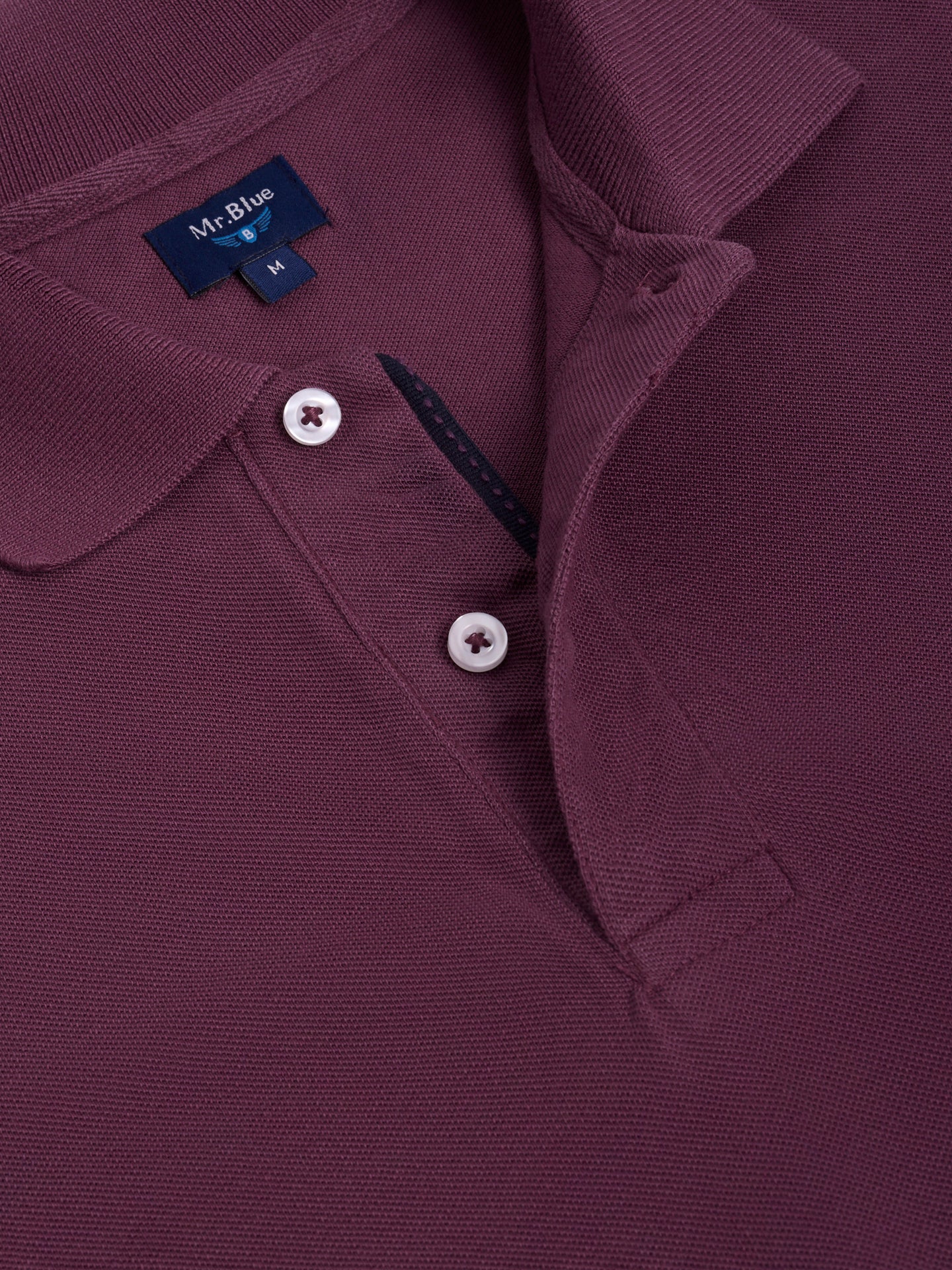 Polo Roxo Manga Curta Regular Fit Mr. Blue