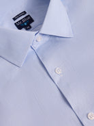 Camisa Algodão Azul Manga Comprida Classic Fit Mr. Blue