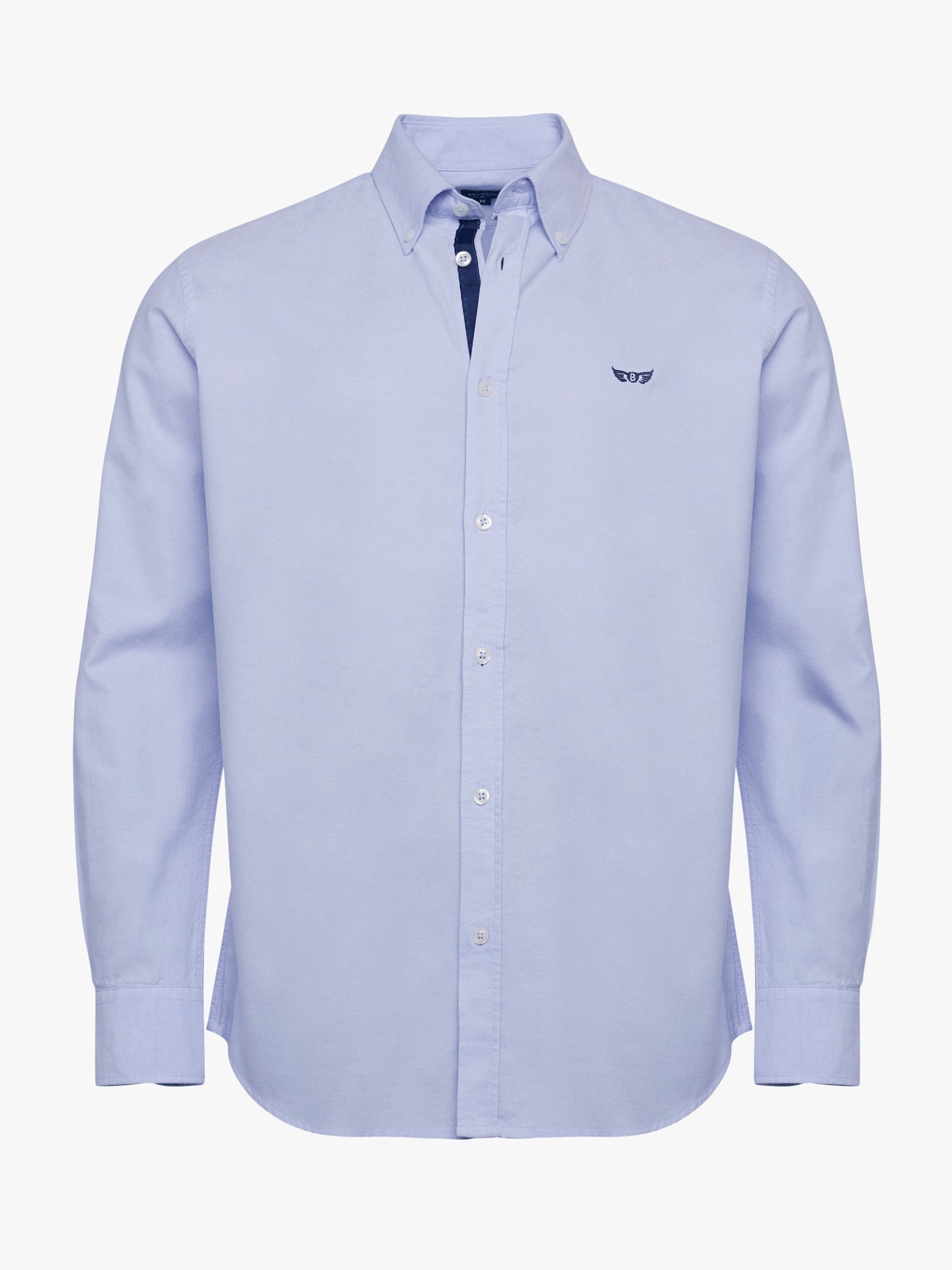 Camisa Algodão Azul Manga Comprida Regular Fit Mr. Blue