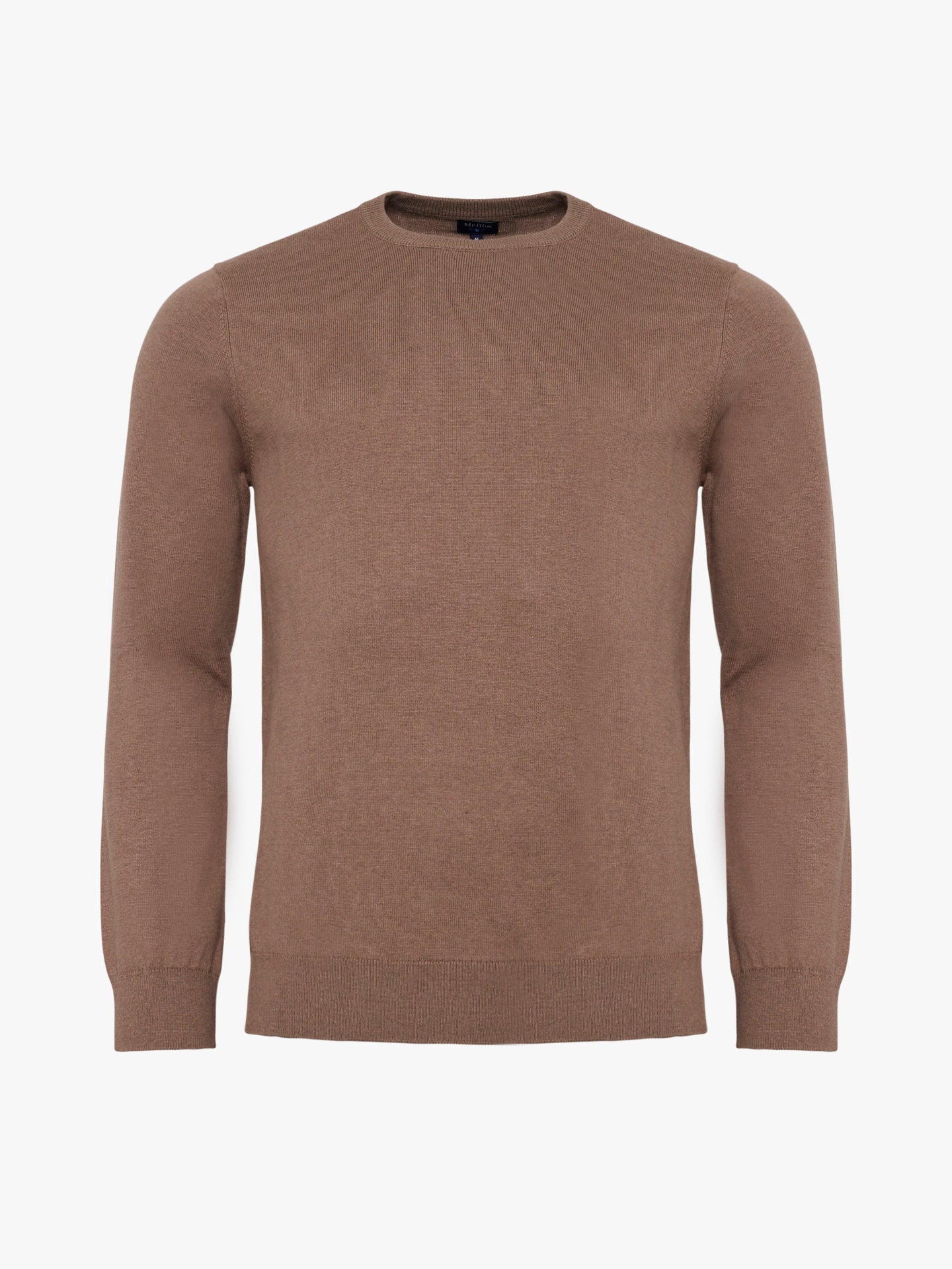 Pullover Caxemira Castanho Manga Comprida Regular Fit Mr. Blue