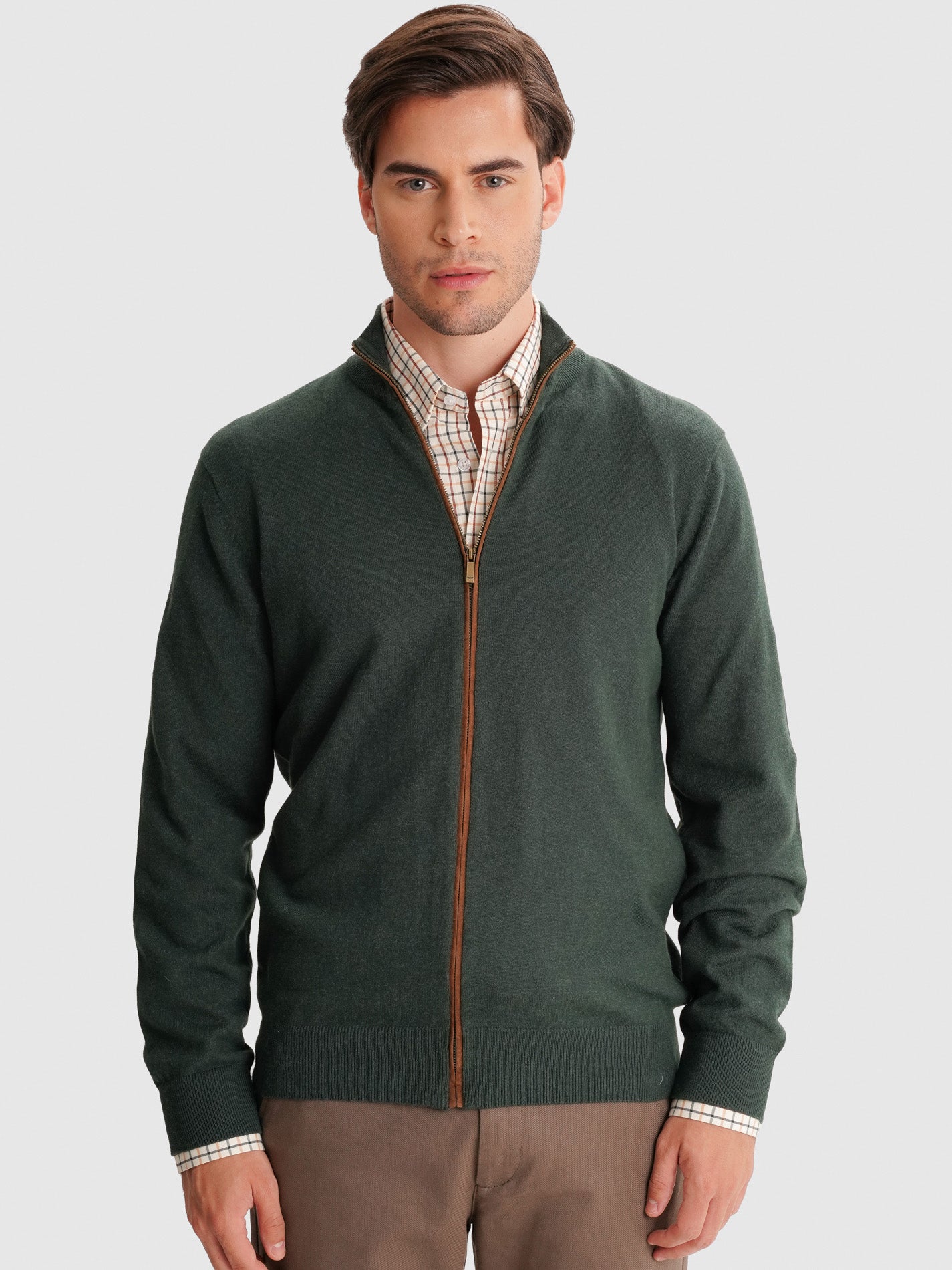 REGULAR FIT GREEN THIN PULLOVER MR. BLUE