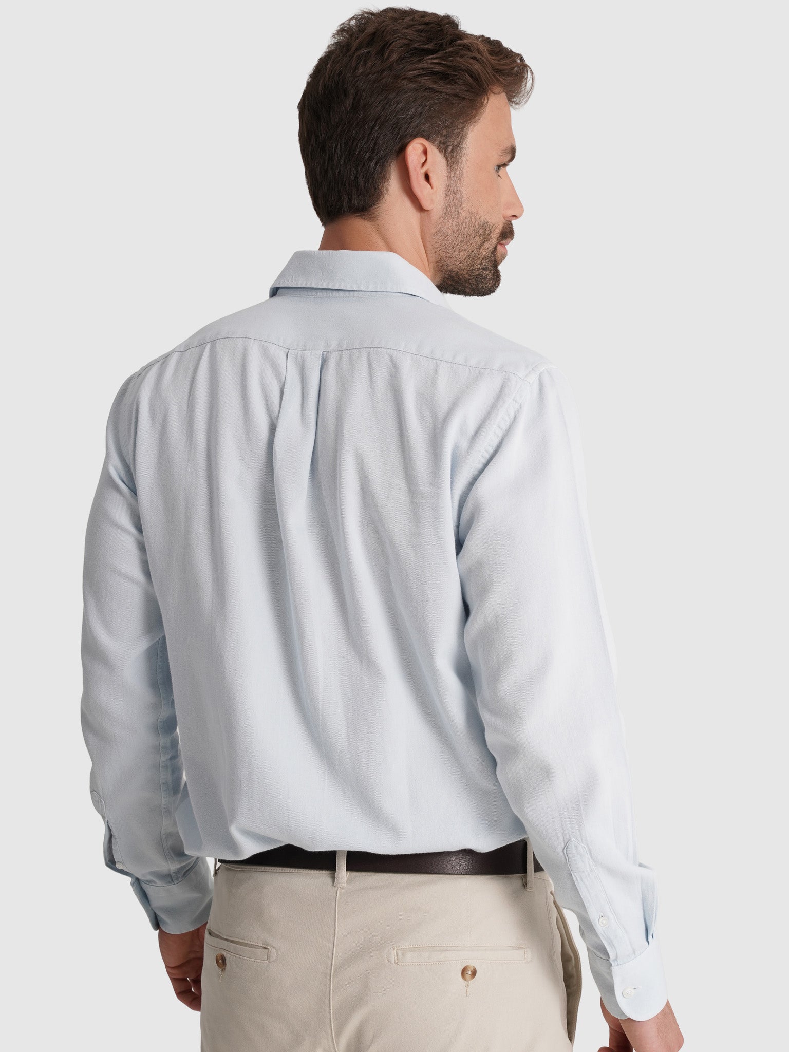 CAMISA ALGODÃO AZUL MANGA COMPRIDA REGULAR FIT MARK BELLUCCI