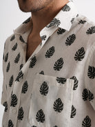 Camisa Regular Fit Linho Cinzenta Mr. Blue