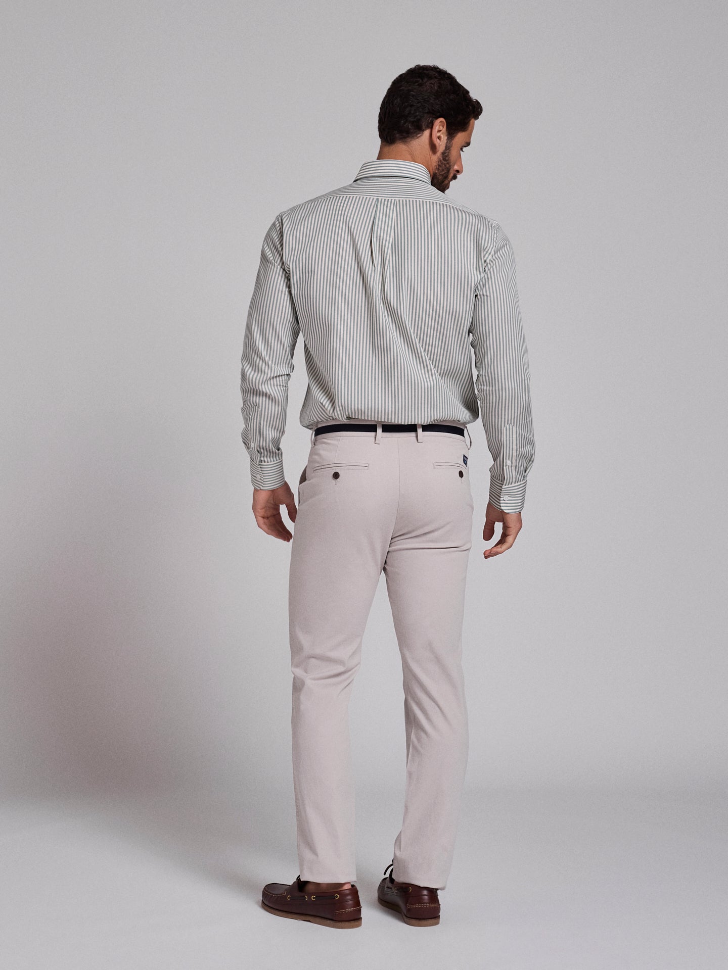 Calça Algodão Cinzentas Regular Fit Mr. Blue