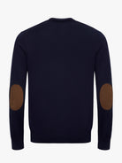 JERSEY DE ALGODÓN AZUL CON CODERAS MR REGULAR FIT. AZUL
