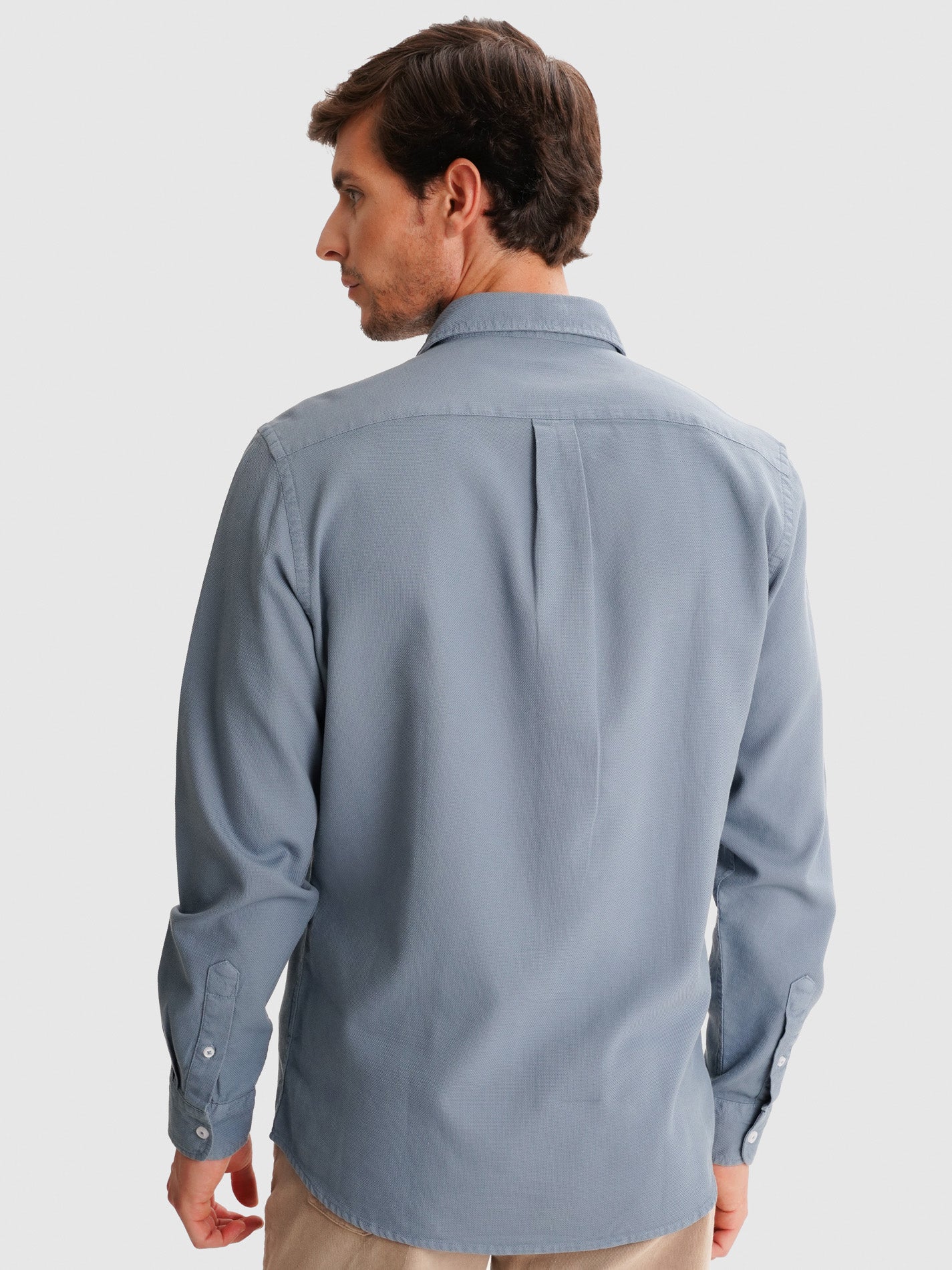 CAMISA ALGODÃO AZUL TAILORED FIT MR. BLUE