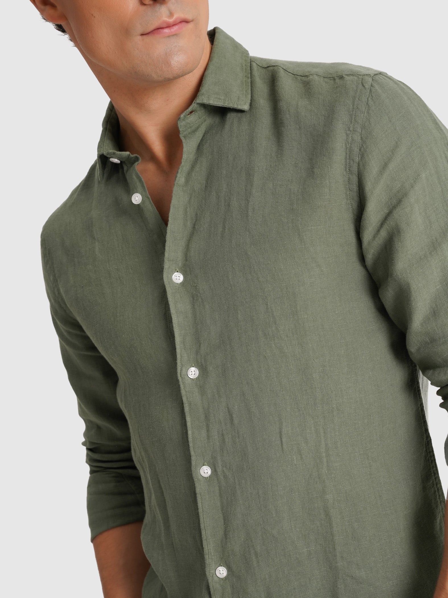 CAMISA VERDE MANGA COMPRIDA TAILORED FIT MARK BELLUCCI