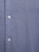 CAMISA LINHO AZUL MANGA COMPRIDA SLIM FIT MR. BLUE