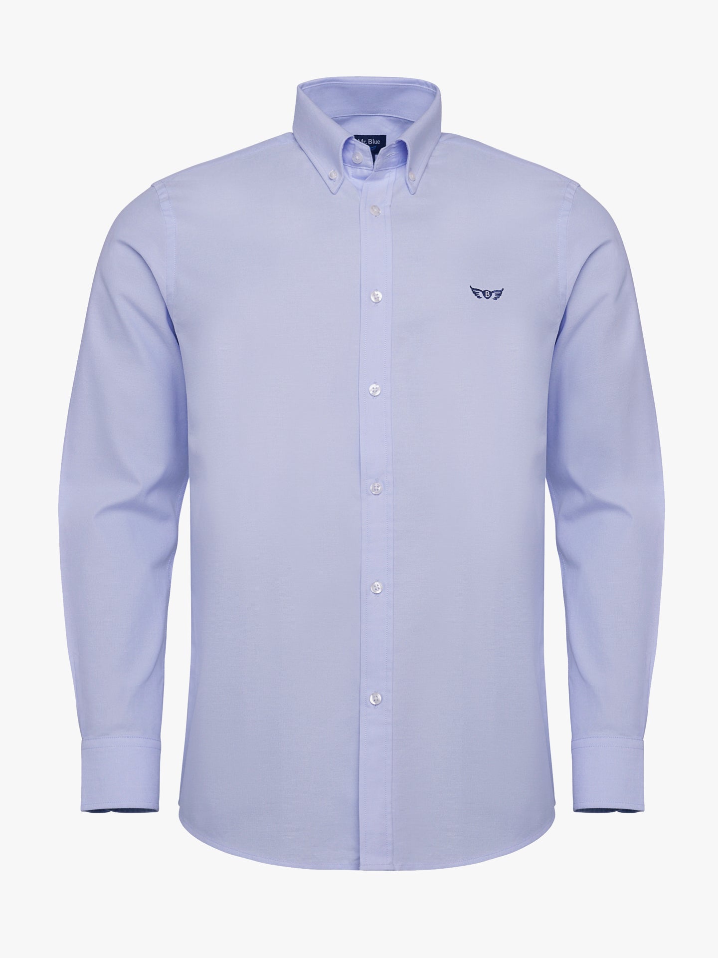Camisa Algodão Azul Manga Comprida Regular Fit Mr. Blue