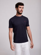 T-shirt Algodão Azul Manga Curta Regular Fit Mr. Blue