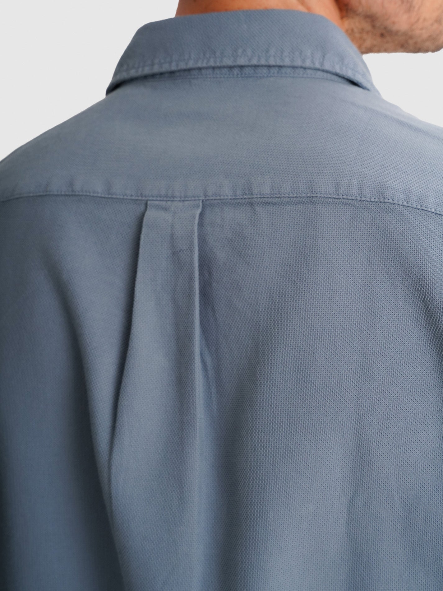TAILORED FIT MR. BLUE COTTON SHIRT. BLUE