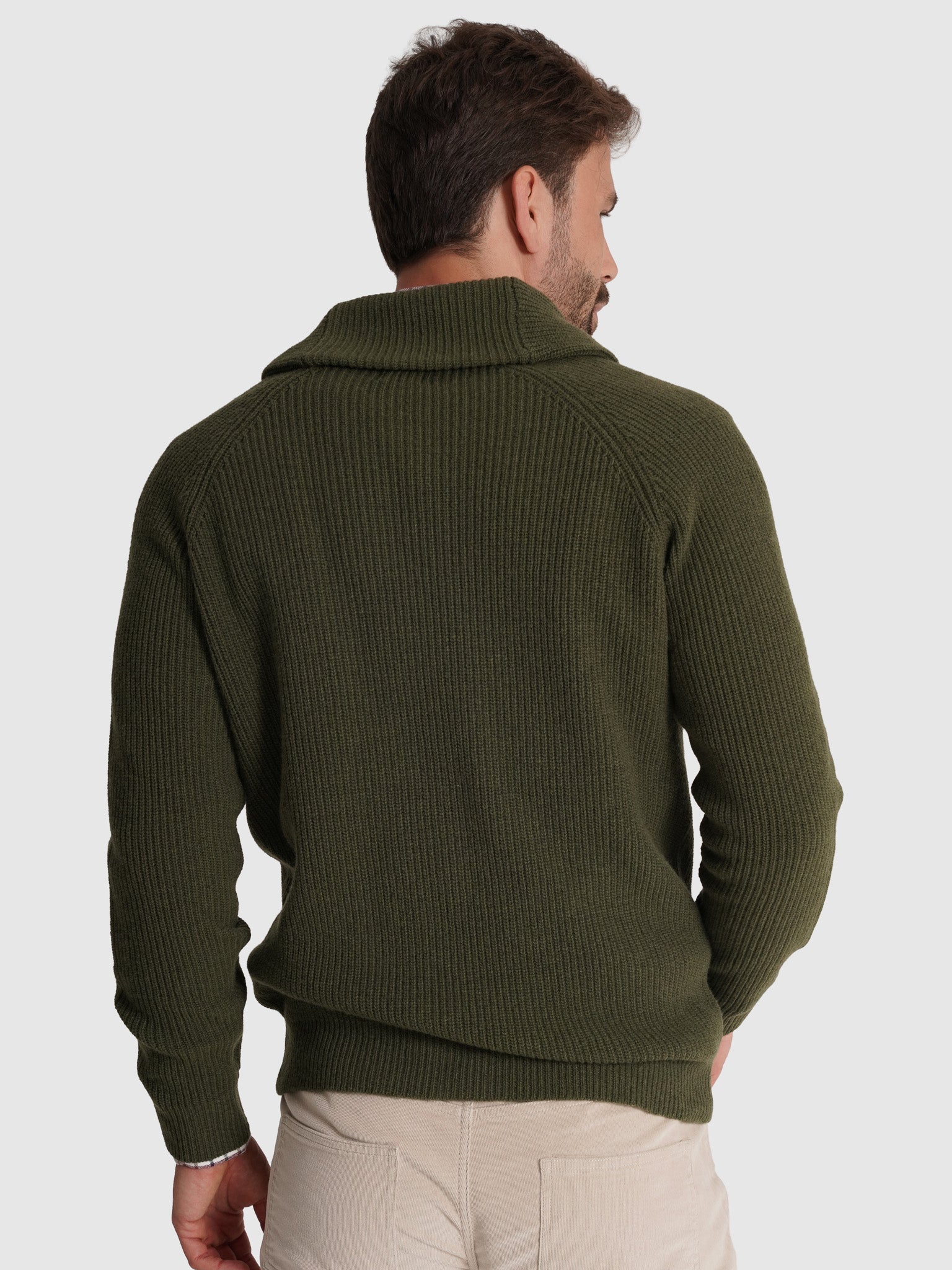 Pullover Lã Verde Manga Comprida Regular Fit Mr. Blue