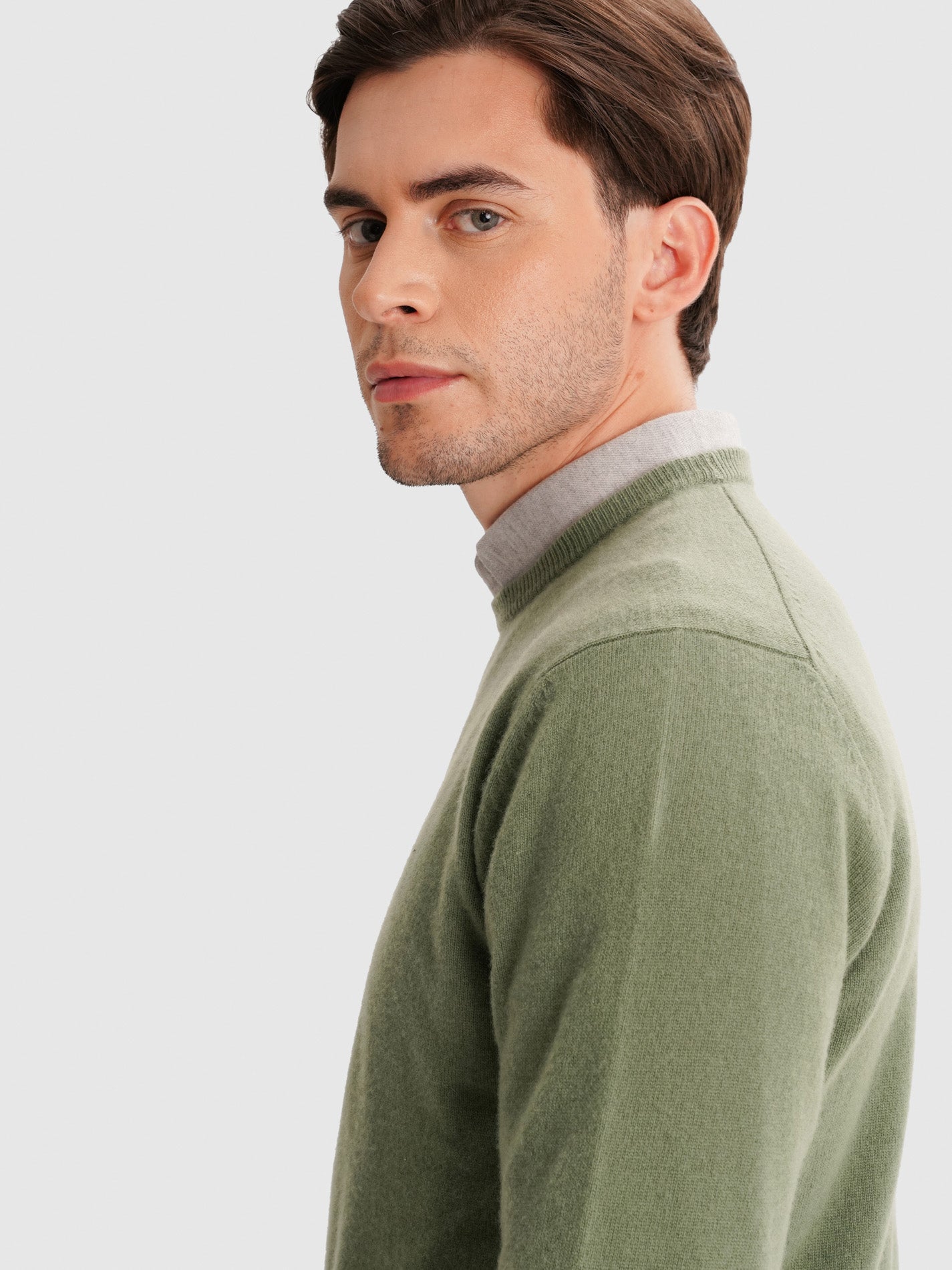 GREEN THIN PULLOVER LONG SLEEVE REGULAR FIT MR. BLUE