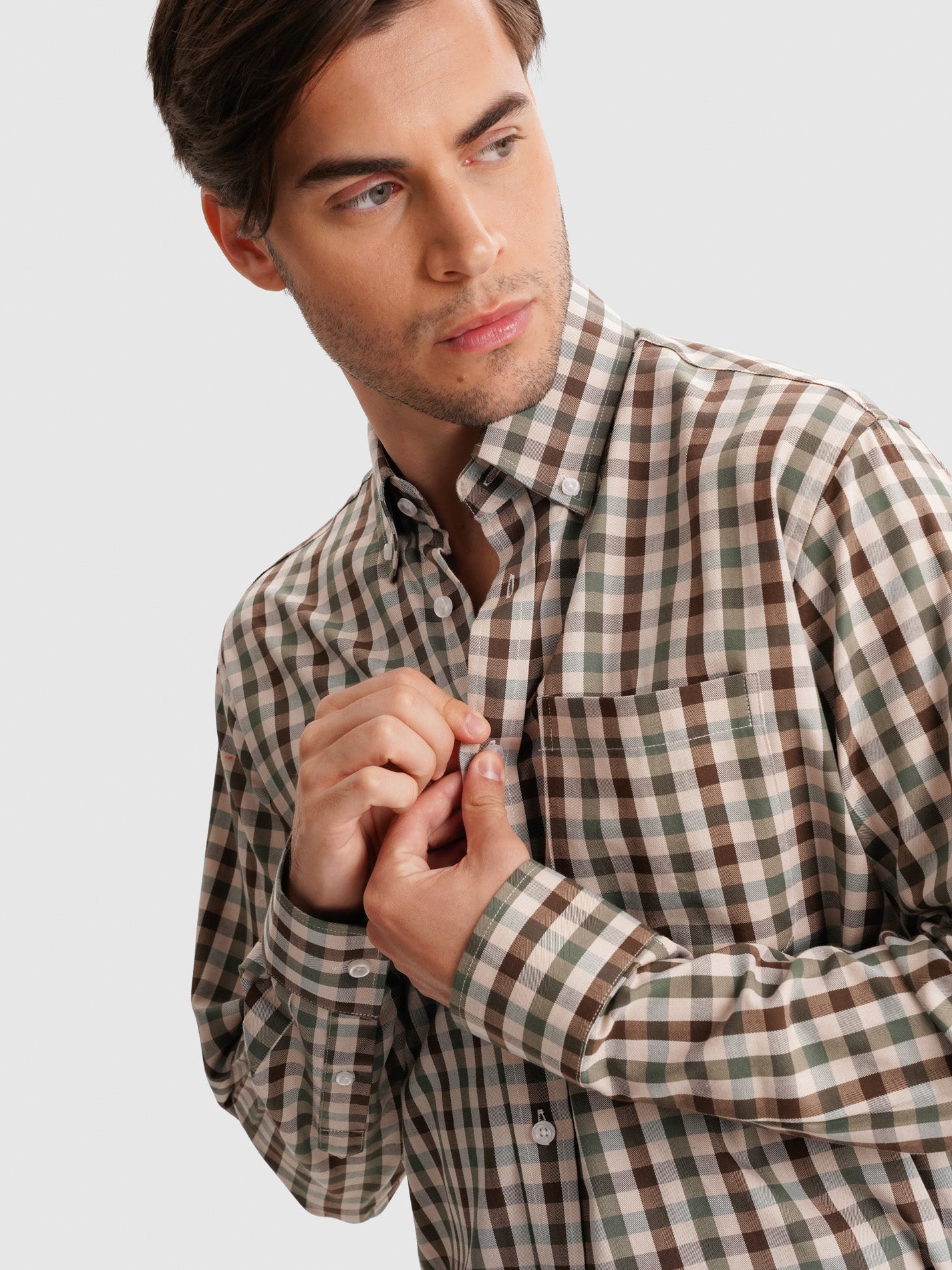 GREEN REGULAR FIT MR SHIRT. BLUE