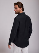 CAMISA LINHO CINZENTA MANGA COMPRIDA TAILORED FIT MARK BELLUCCI