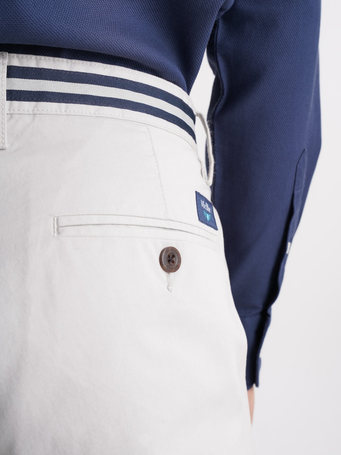 Calças Chinos Regular Fit Twill Cinzentas Mr. Blue