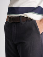 Calças Chinos Regular Fit Linho Azuis Mr. Blue