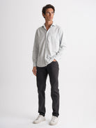Camisa Regular Fit Linho Azul Mr. Blue