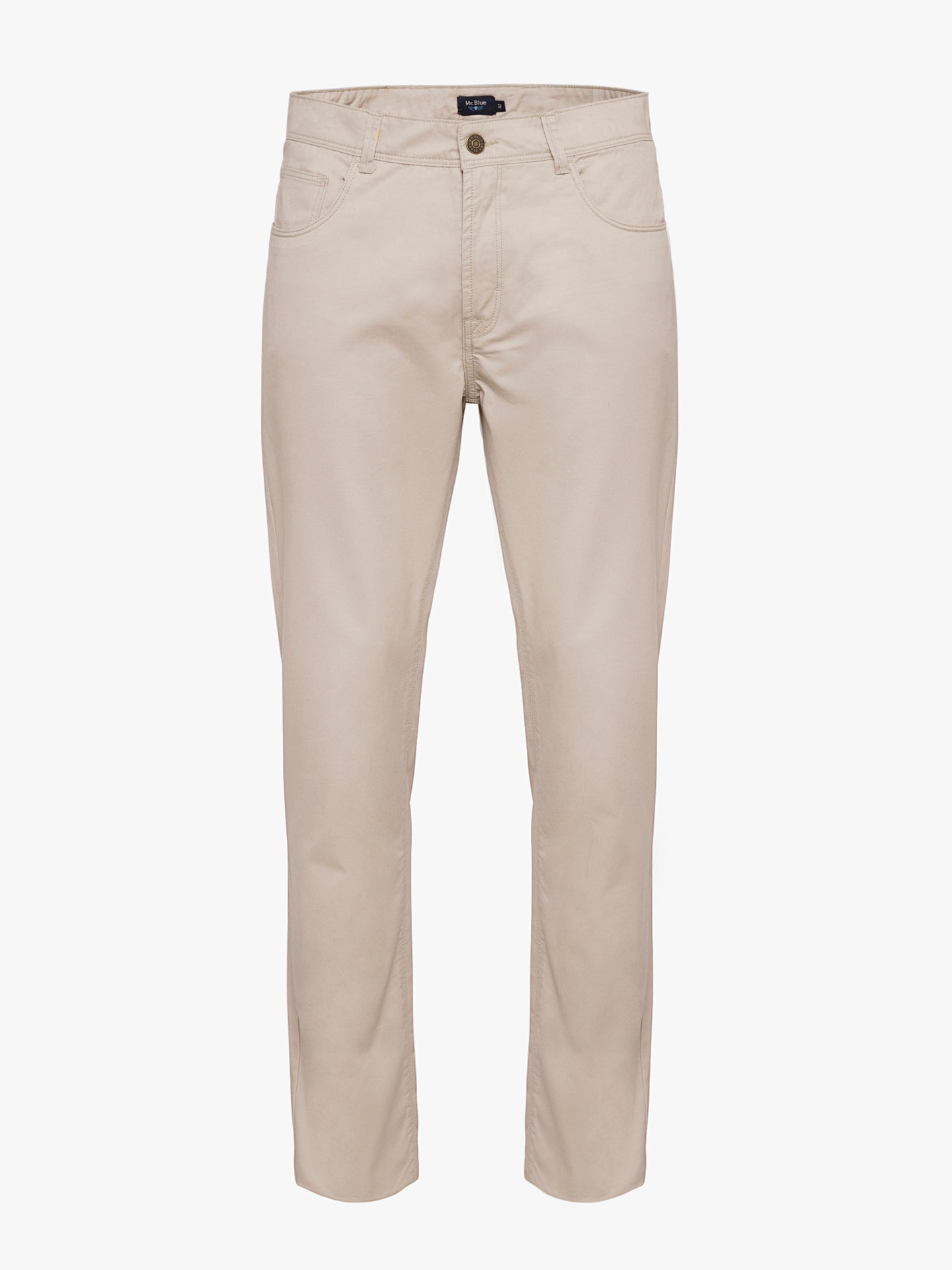 Calças Chinos Regular Fit Twill Beges Mr. Blue