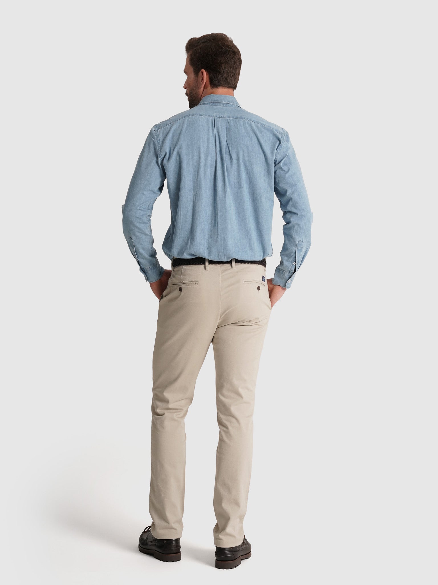 Camisa Algodão Azul Manga Comprida Regular Fit Mr. Blue